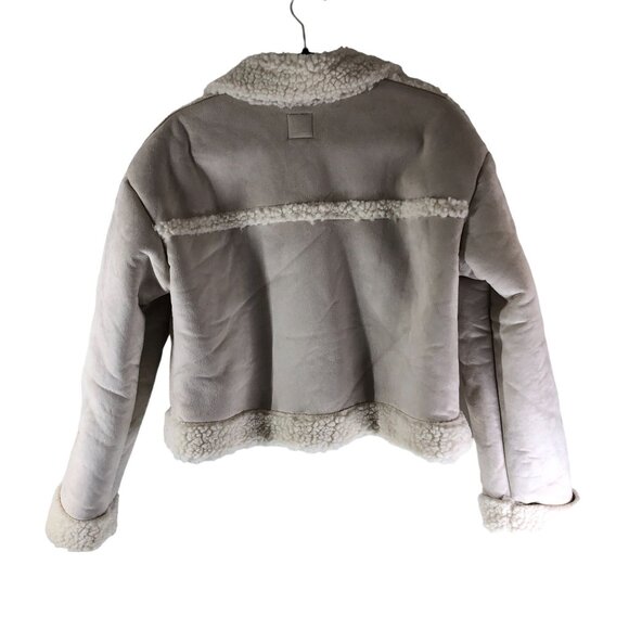 Wild Fable Womens Sherpa Lined Jacket Cozy Style Ivory Size L - Picture 3 of 6